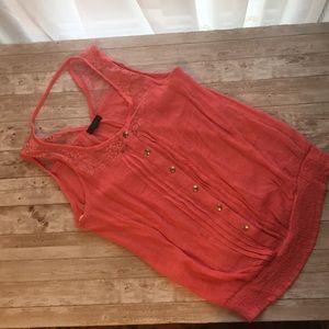 Coral tank top